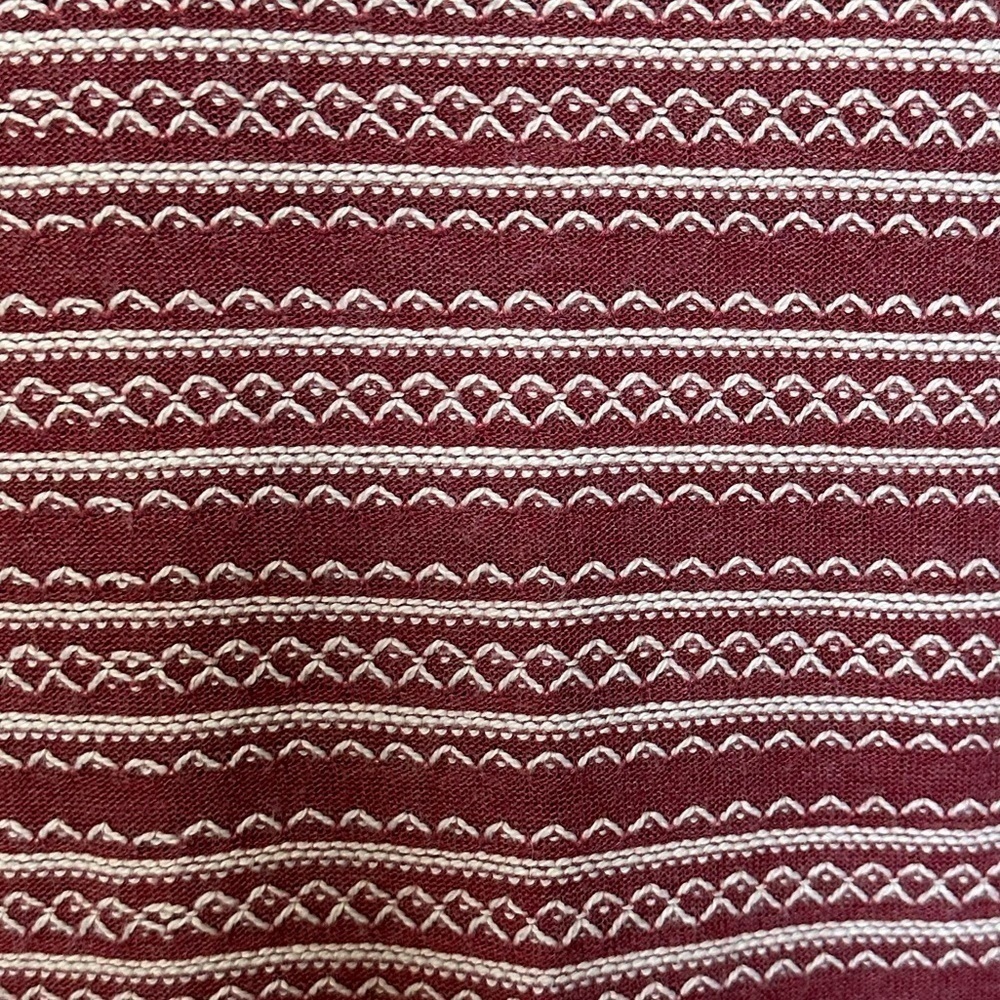 J. Jill Long Sleeve Boat Neck Red and White Embroidered Sweater - Picture 2 of 12
